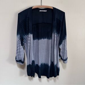 Language ~ Tie Dye Ombre Striped Stretch Cardigan in size Small